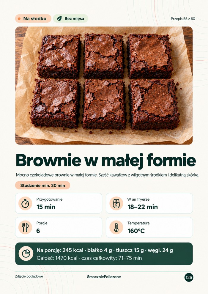 Strona 126: brownie w małej formie, zdjęcie i parametry